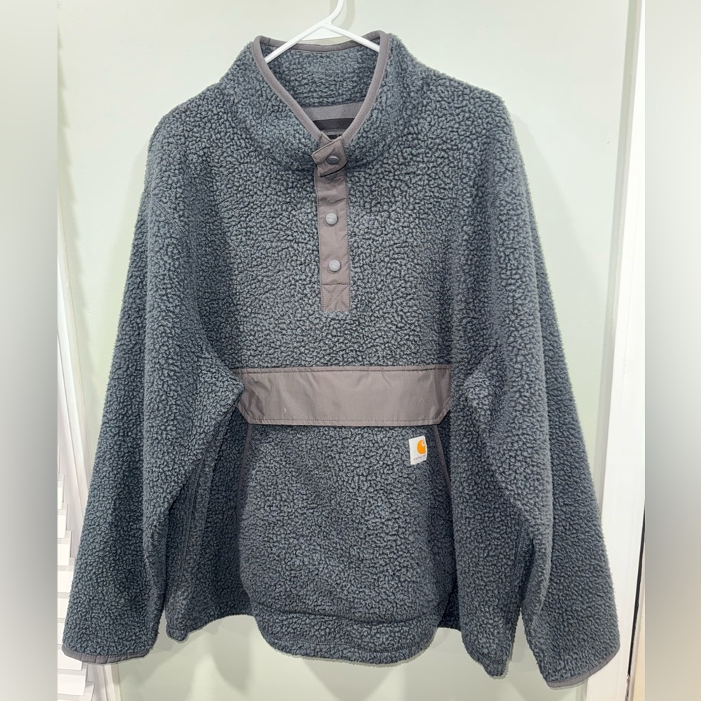 Carhartt Gray Sherpa Jacket with Dark Trim - XL, very good conditionn